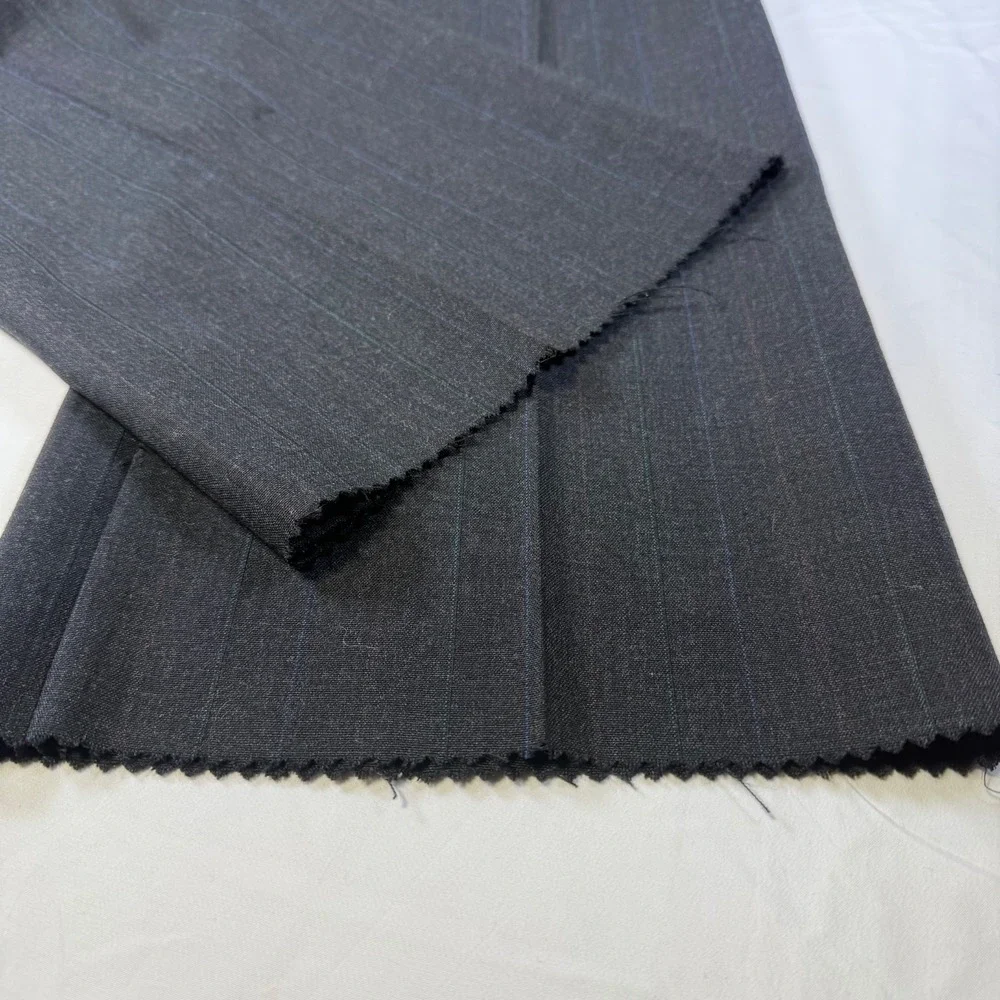 Polo University Club Ralph‎ Lauren Mens Wool Pinstripe Suit Charcoal Grey USA